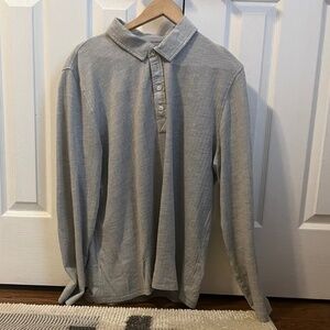 Long Sleeve Herringbone Polo